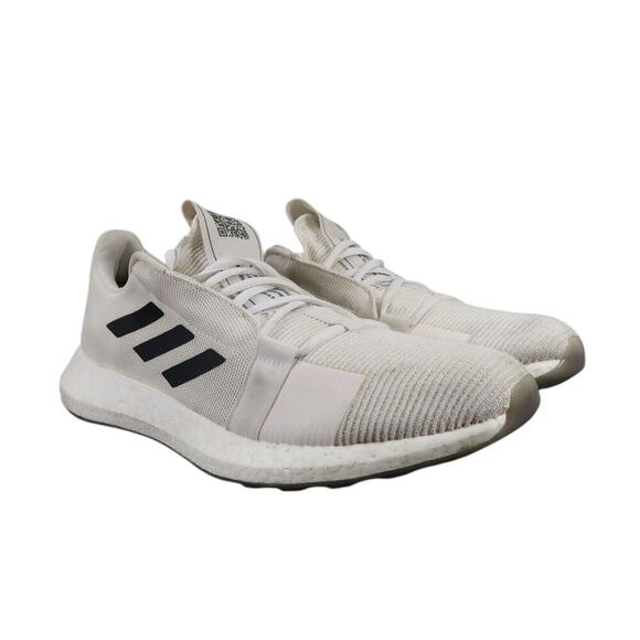 Adidas Shoes Mens 13 Athletic Trainer Senseboost Go Running Sneakers White Black - Picture 1 of 16